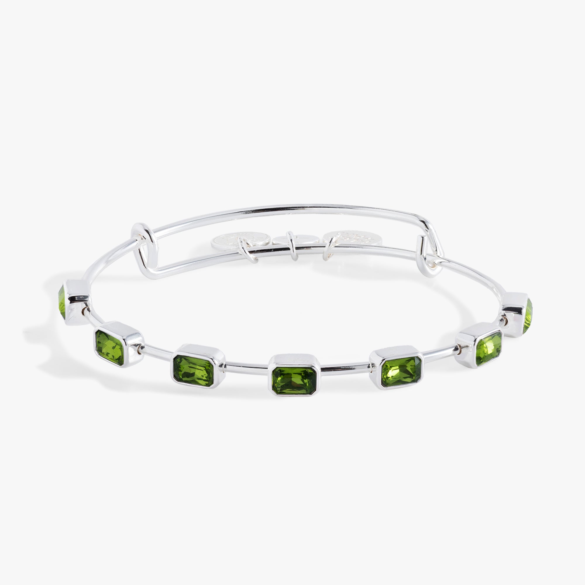 August Birthstone Emerald Cut Bangle - Aaria Tees Aaria Tees