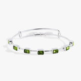 August Birthstone Emerald Cut Bangle - Aaria Tees Aaria Tees