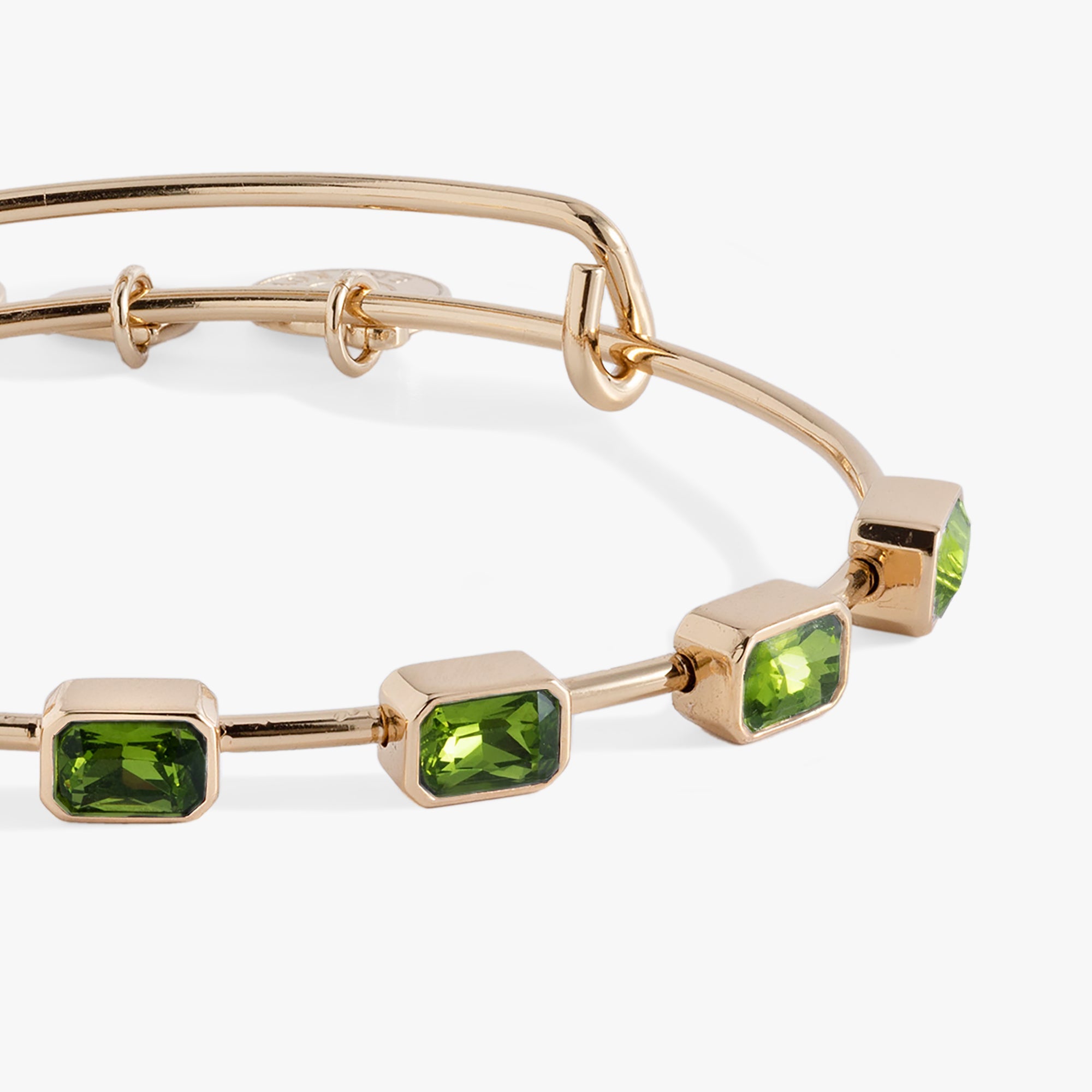 August Birthstone Emerald Cut Bangle - Aaria Tees Aaria Tees