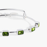 August Birthstone Emerald Cut Bangle - Aaria Tees Aaria Tees