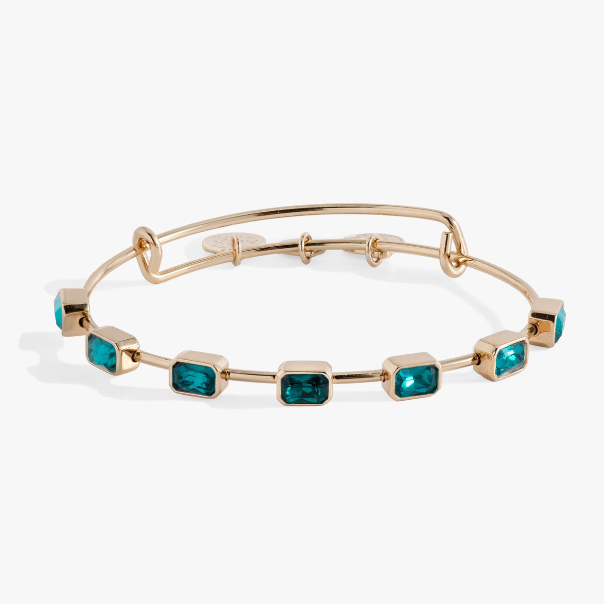 December Birthstone Emerald Cut Bangle - Aaria Tees