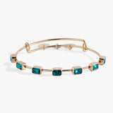 December Birthstone Emerald Cut Bangle - Aaria Tees Aaria Tees