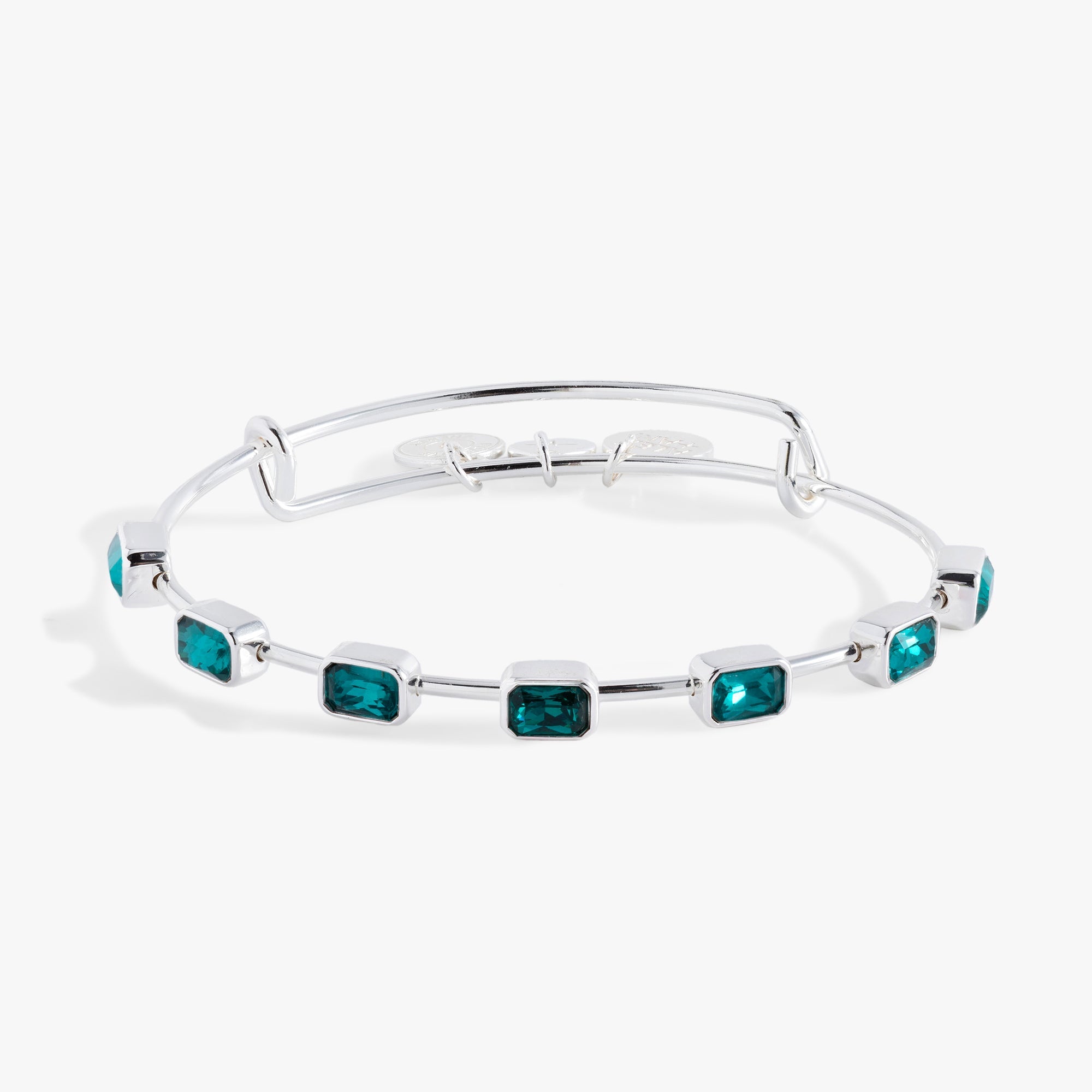 December Birthstone Emerald Cut Bangle - Aaria Tees Aaria Tees
