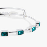 December Birthstone Emerald Cut Bangle - Aaria Tees Aaria Tees