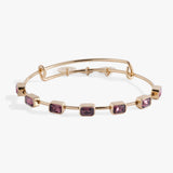 February Birthstone Emerald Cut Bangle - Aaria Tees Aaria Tees