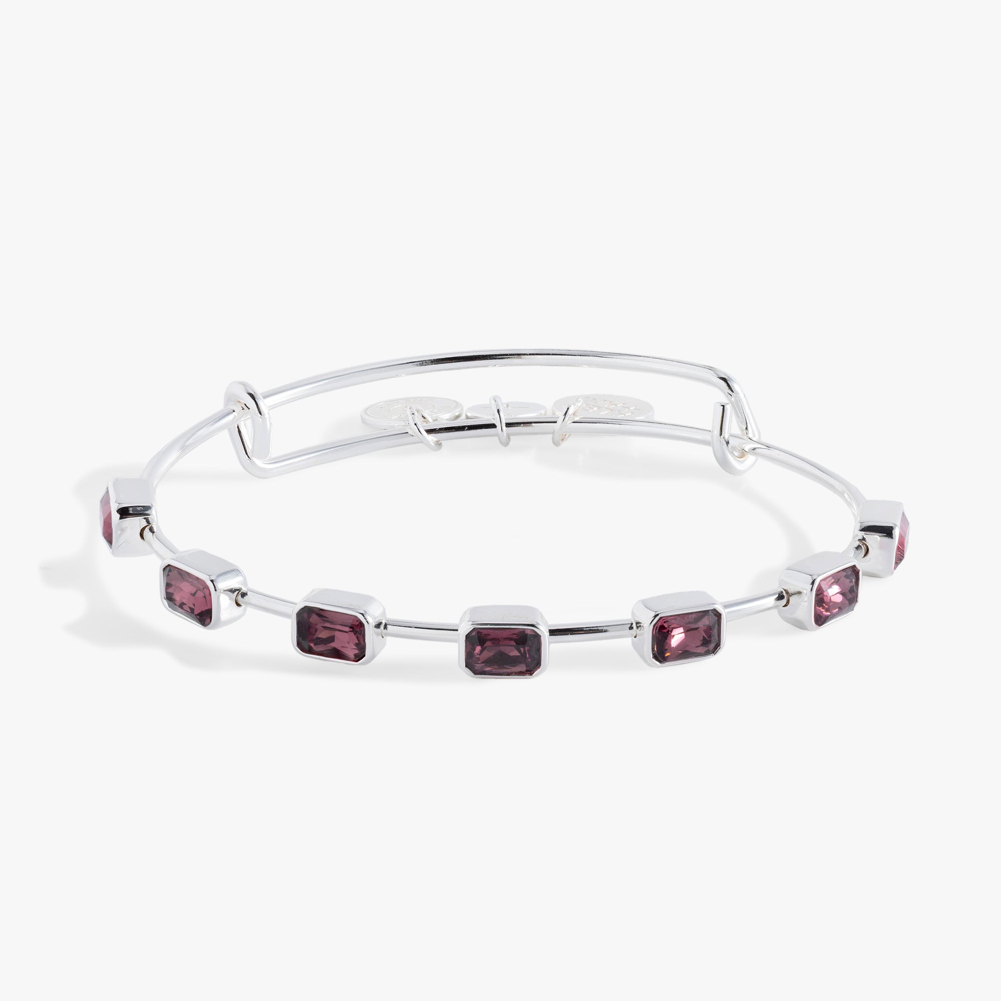 February Birthstone Emerald Cut Bangle - Aaria Tees Aaria Tees