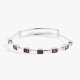 February Birthstone Emerald Cut Bangle - Aaria Tees Aaria Tees