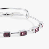 February Birthstone Emerald Cut Bangle - Aaria Tees Aaria Tees