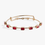 January Birthstone Emerald Cut Bangle - Aaria Tees Aaria Tees