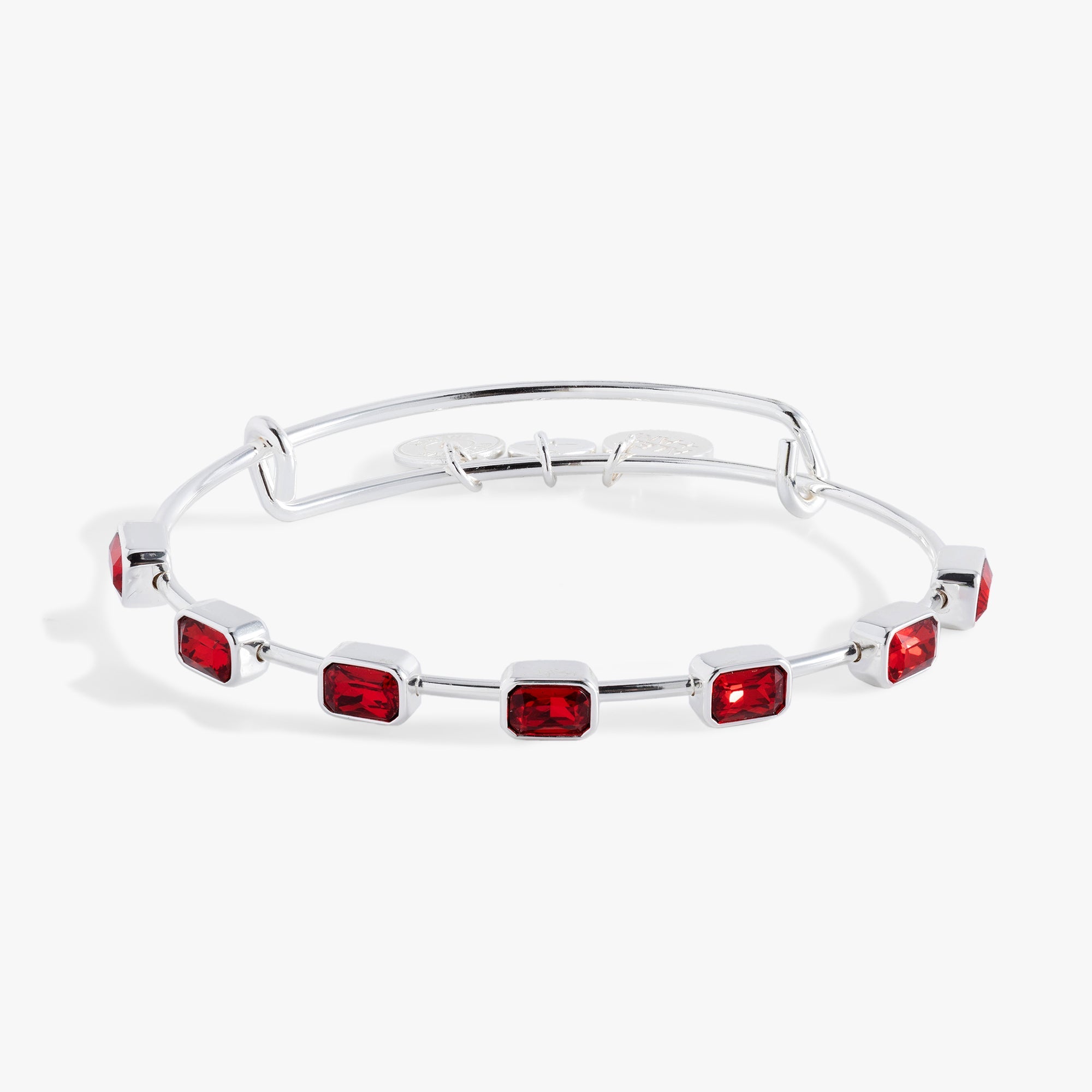 January Birthstone Emerald Cut Bangle - Aaria Tees Aaria Tees