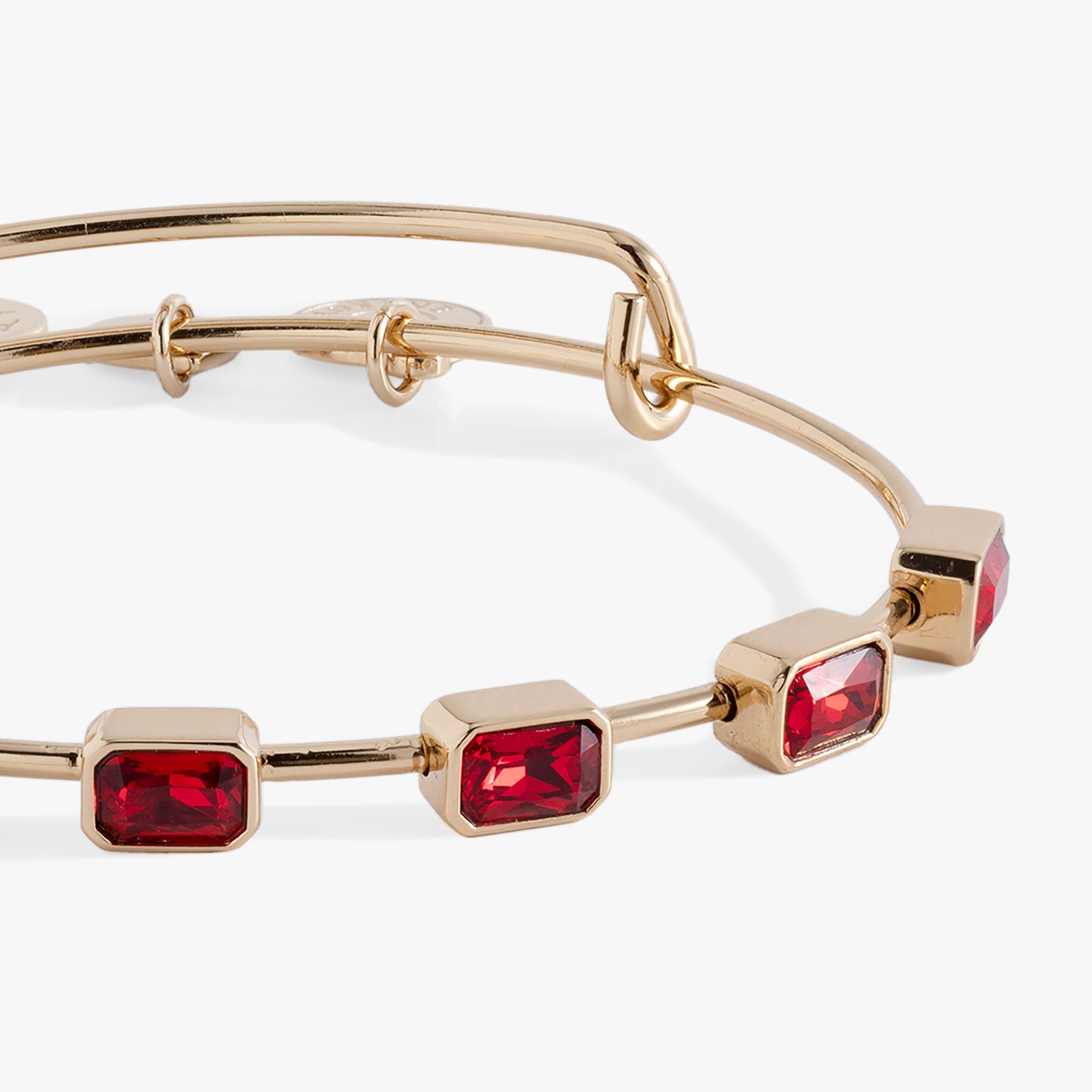 January Birthstone Emerald Cut Bangle - Aaria Tees Aaria Tees