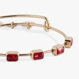 January Birthstone Emerald Cut Bangle - Aaria Tees Aaria Tees