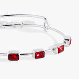 January Birthstone Emerald Cut Bangle - Aaria Tees Aaria Tees