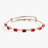 July Birthstone Emerald Cut Bangle - Aaria Tees Aaria Tees