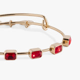 July Birthstone Emerald Cut Bangle - Aaria Tees Aaria Tees
