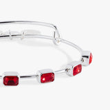 July Birthstone Emerald Cut Bangle - Aaria Tees Aaria Tees