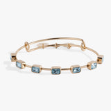 March Birthstone Emerald Cut Bangle - Aaria Tees Aaria Tees