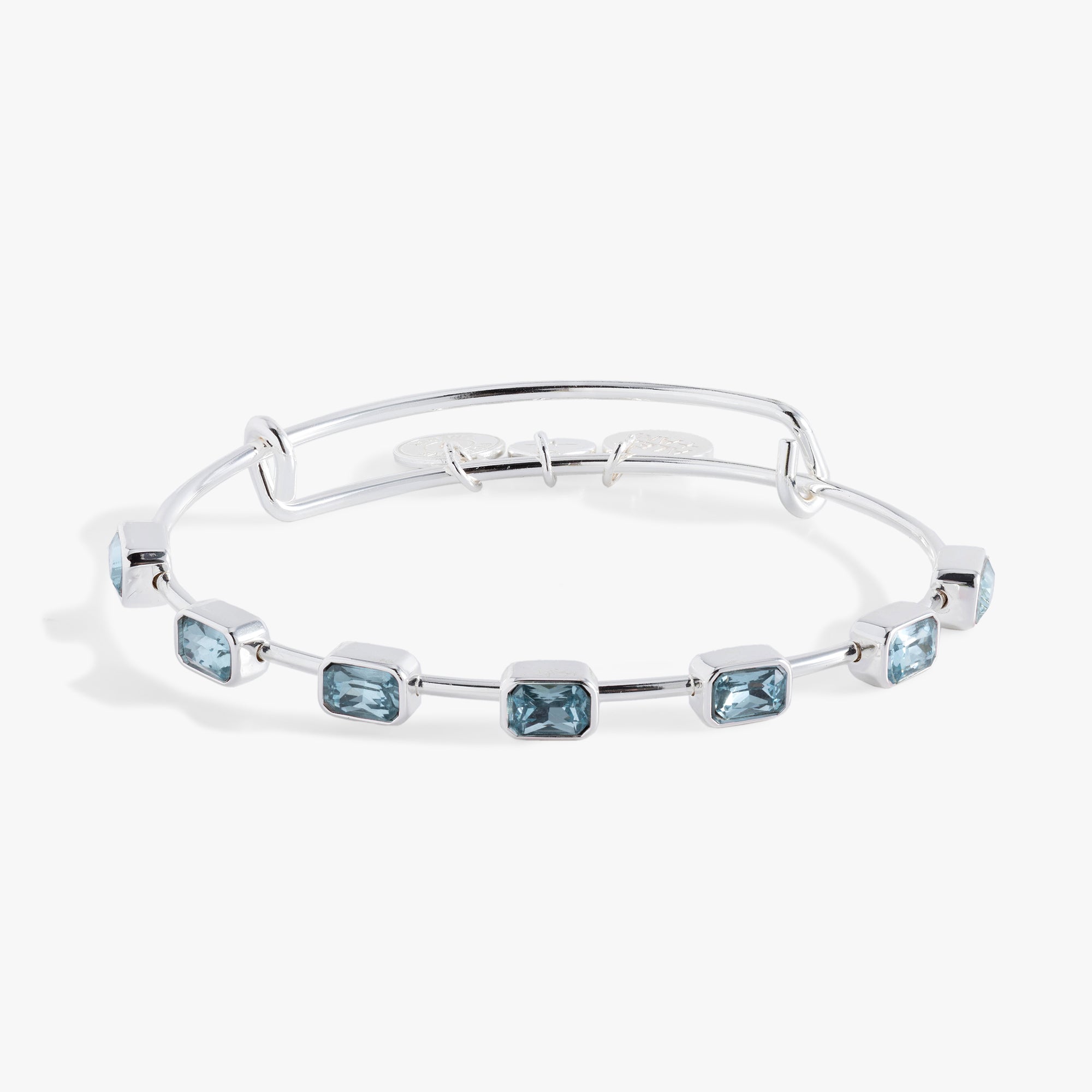 March Birthstone Emerald Cut Bangle - Aaria Tees Aaria Tees