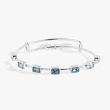 March Birthstone Emerald Cut Bangle - Aaria Tees Aaria Tees