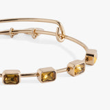 November Birthstone Emerald Cut Bangle - Aaria Tees Aaria Tees