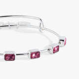 October Birthstone Emerald Cut Bangle - Aaria Tees Aaria Tees