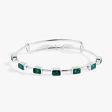 May Birthstone Emerald Cut Bangle - Aaria Tees Aaria Tees
