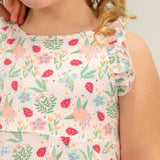 Ladybug Flower Garden Emma's Racerback Dress Aaria Tees
