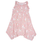 Pink Bunny Floral Emma's Racerback Dress Aaria Tees
