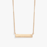 Bar Necklace with Crystal Accent - Aaria Tees Aaria Tees