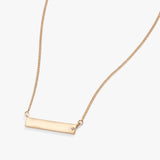 Bar Necklace with Crystal Accent - Aaria Tees Aaria Tees