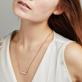 Bar Necklace with Crystal Accent - Aaria Tees Aaria Tees