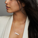 Bar Necklace with Crystal Accent - Aaria Tees Aaria Tees