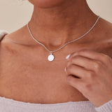 Small Circle Charm Necklace, 19'' - Aaria Tees Aaria Tees