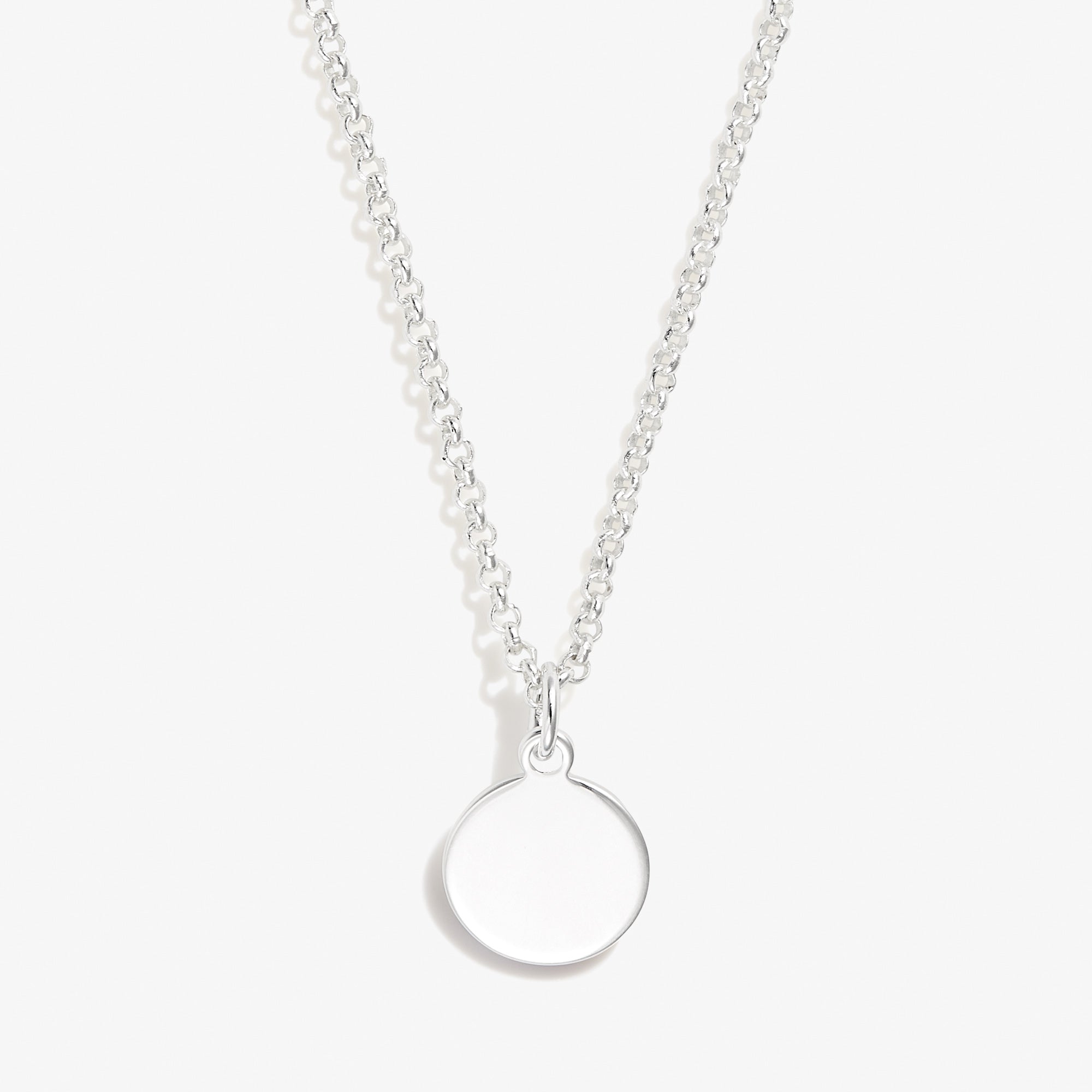 Small Circle Charm Necklace, 19'' - Aaria Tees Aaria Tees