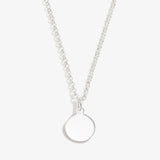 Small Circle Charm Necklace, 19'' - Aaria Tees Aaria Tees