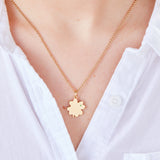 Four-Leaf Clover Necklace, 21" - Aaria Tees Aaria Tees