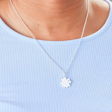 Four-Leaf Clover Necklace, 21" - Aaria Tees Aaria Tees