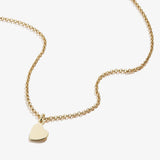 Small Heart Charm Necklace, 19'' - Aaria Tees Aaria Tees