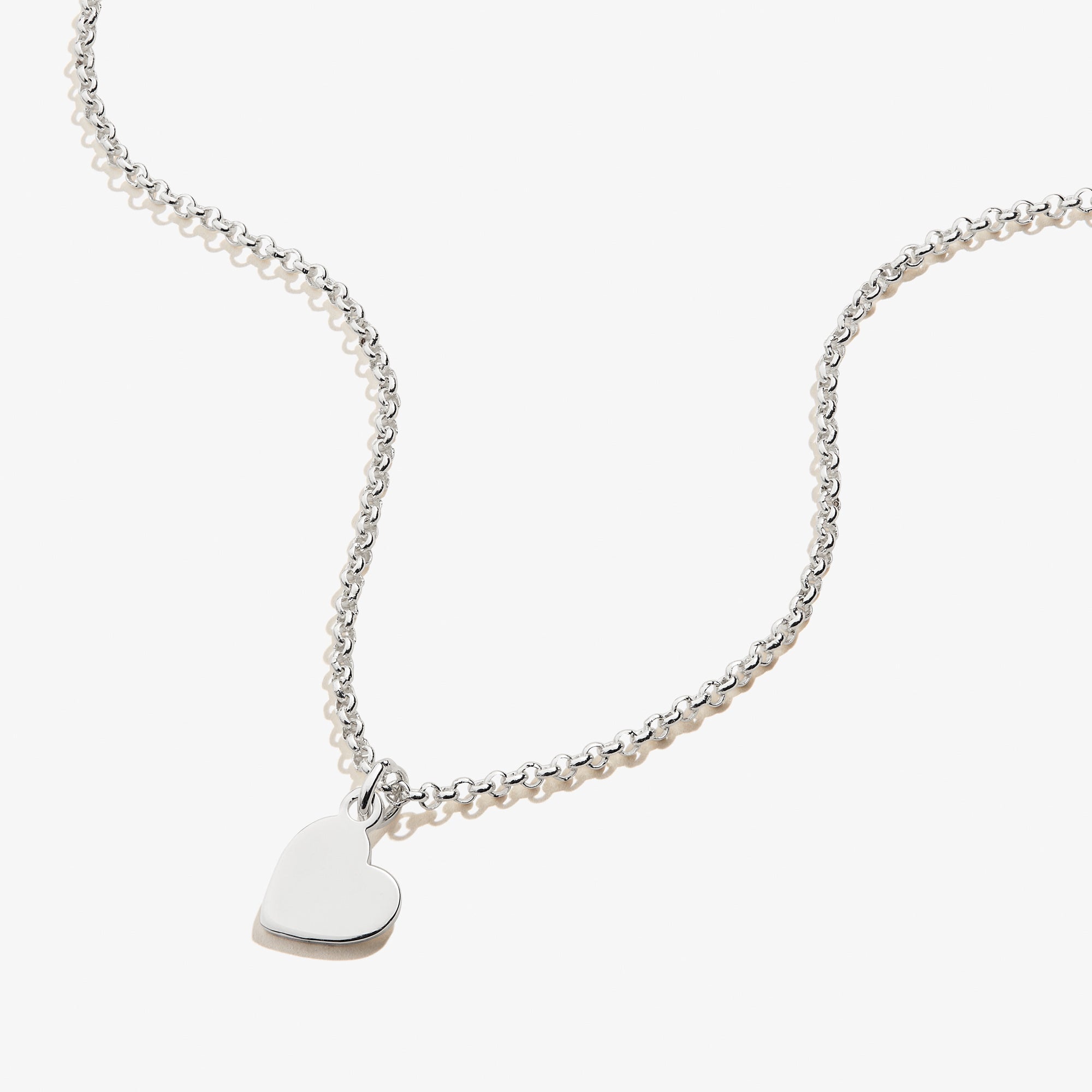 Small Heart Charm Necklace, 19'' - Aaria Tees Aaria Tees