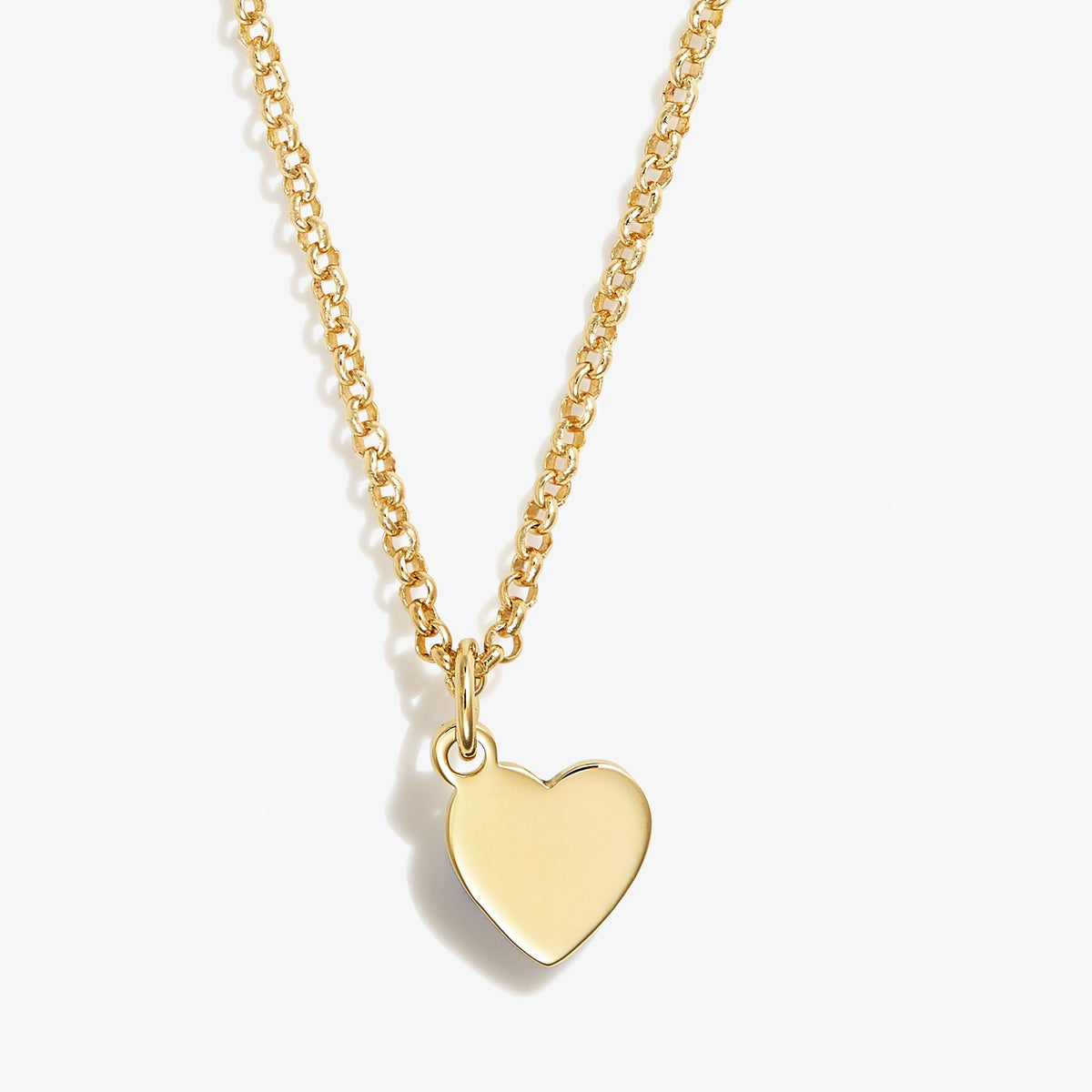 Small Heart Charm Necklace, 19'' - Aaria Tees