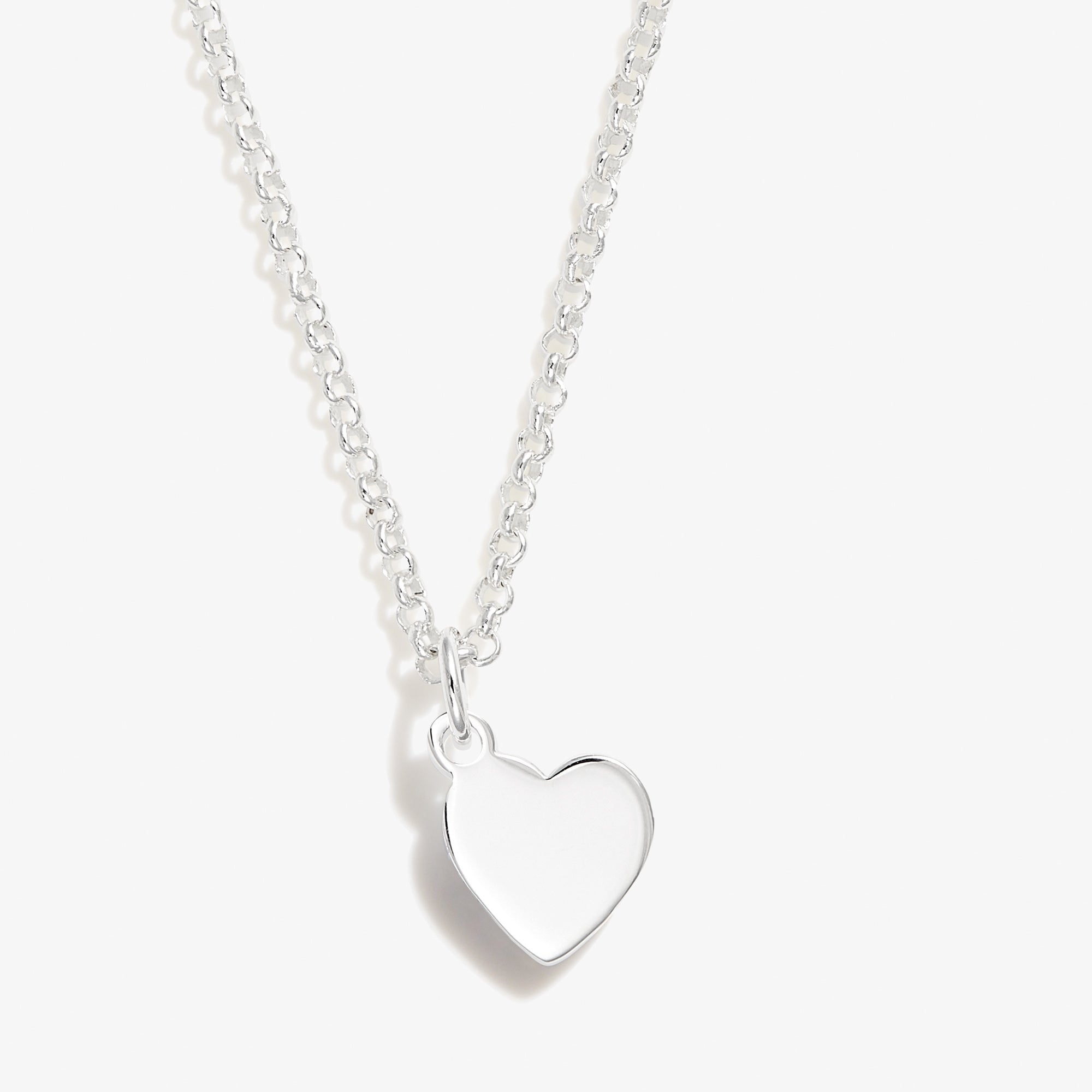 Small Heart Charm Necklace, 19'' - Aaria Tees Aaria Tees