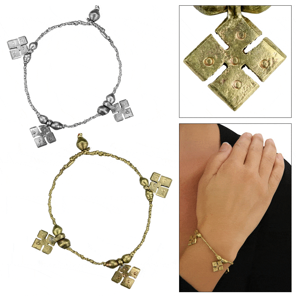 Ethiopian Yabe Cross Bracelet - Aaria Tees