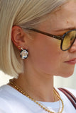 Eva Statement Earring - Black & White - Aaria Tees Aaria Tees