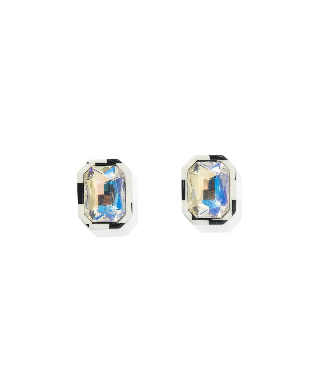 Eva Statement Earring - Black & White - Aaria Tees