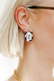 Eva Statement Earring - Black & White - Aaria Tees Aaria Tees