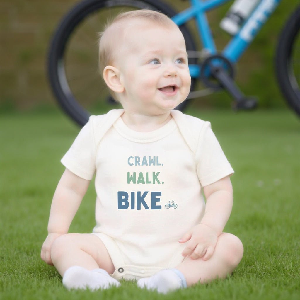 graphic bodysuit | crawl walk bike - Aaria Tees Aaria Tees
