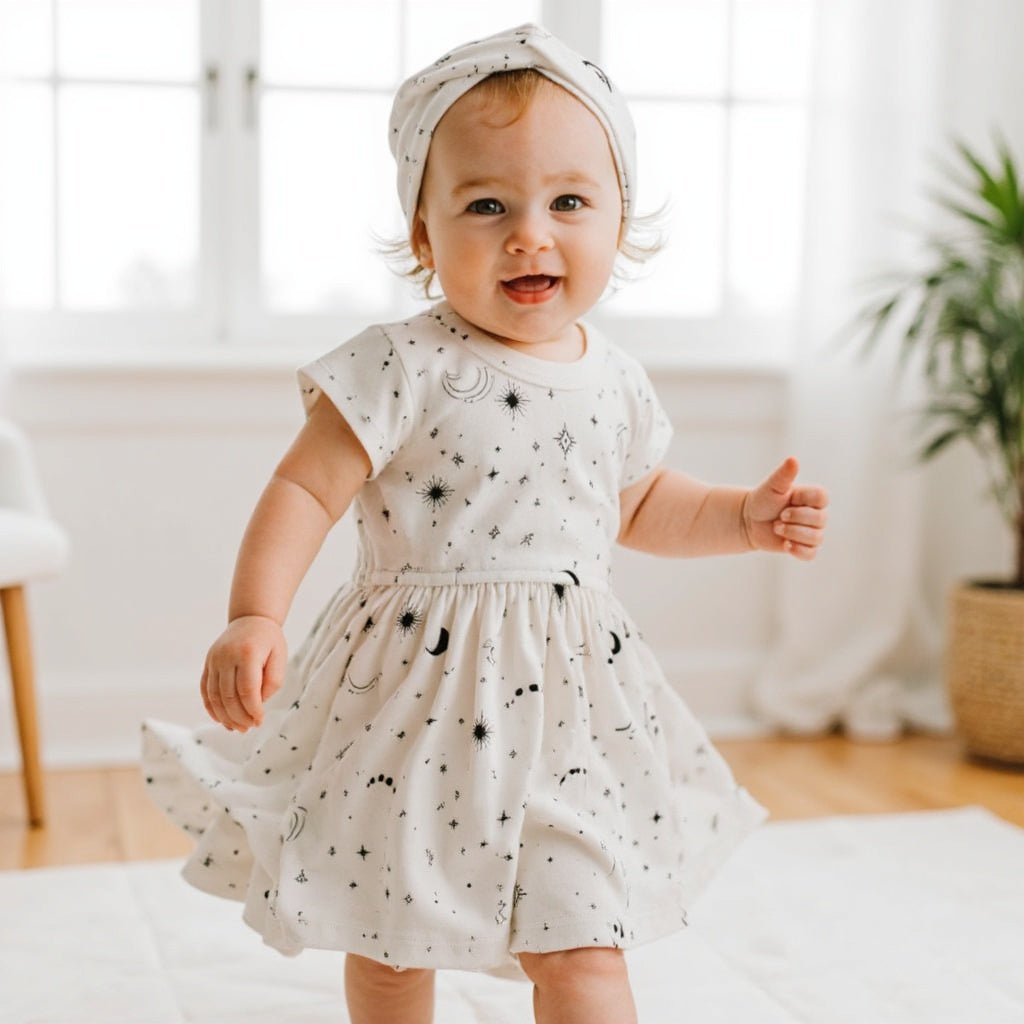 short sleeve twirl dress | celestial - Aaria Tees Aaria Tees
