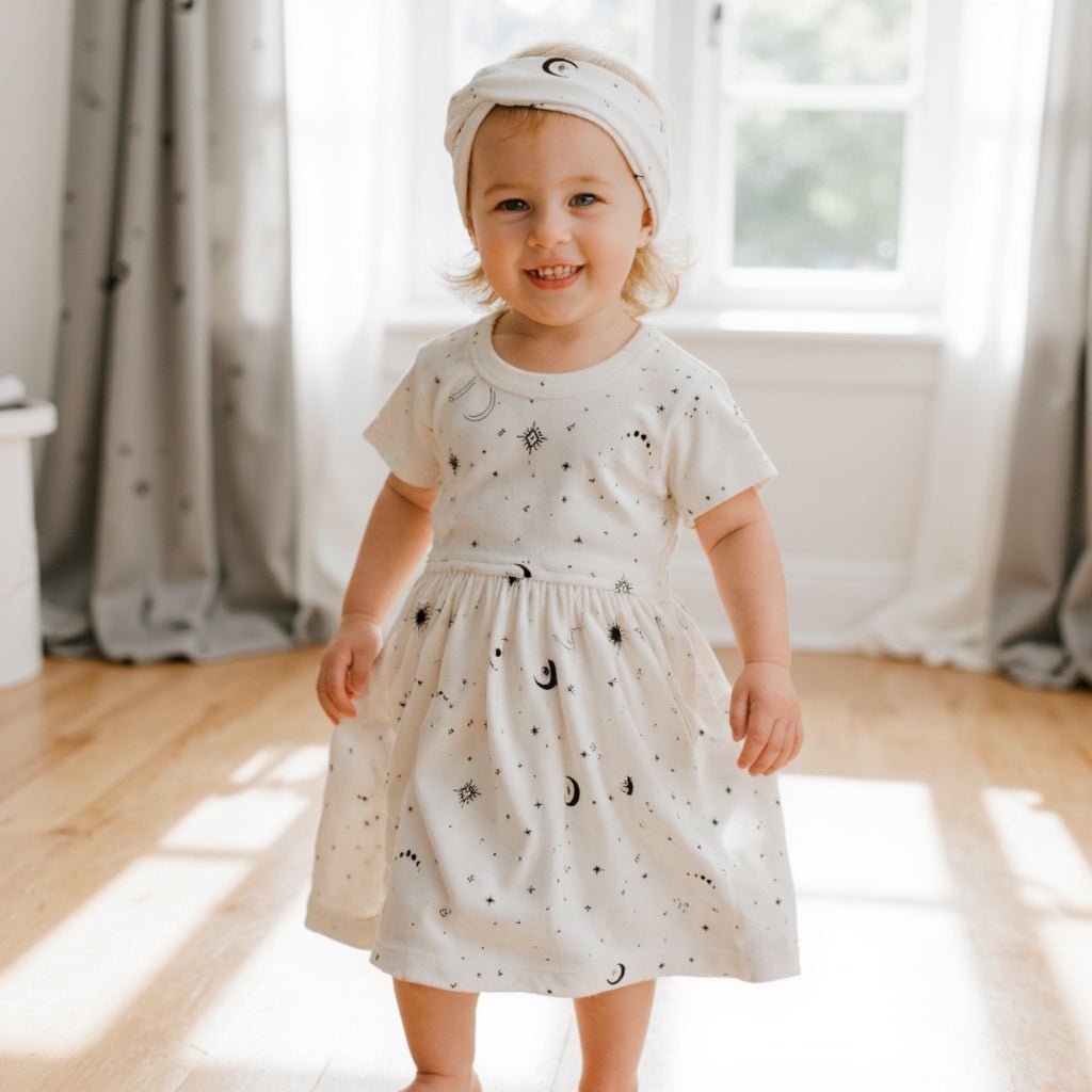 short sleeve twirl dress | celestial - Aaria Tees Aaria Tees