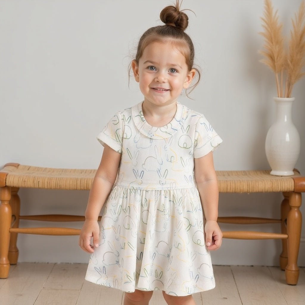 short sleeve twirl dress | bunnies - Aaria Tees Aaria Tees