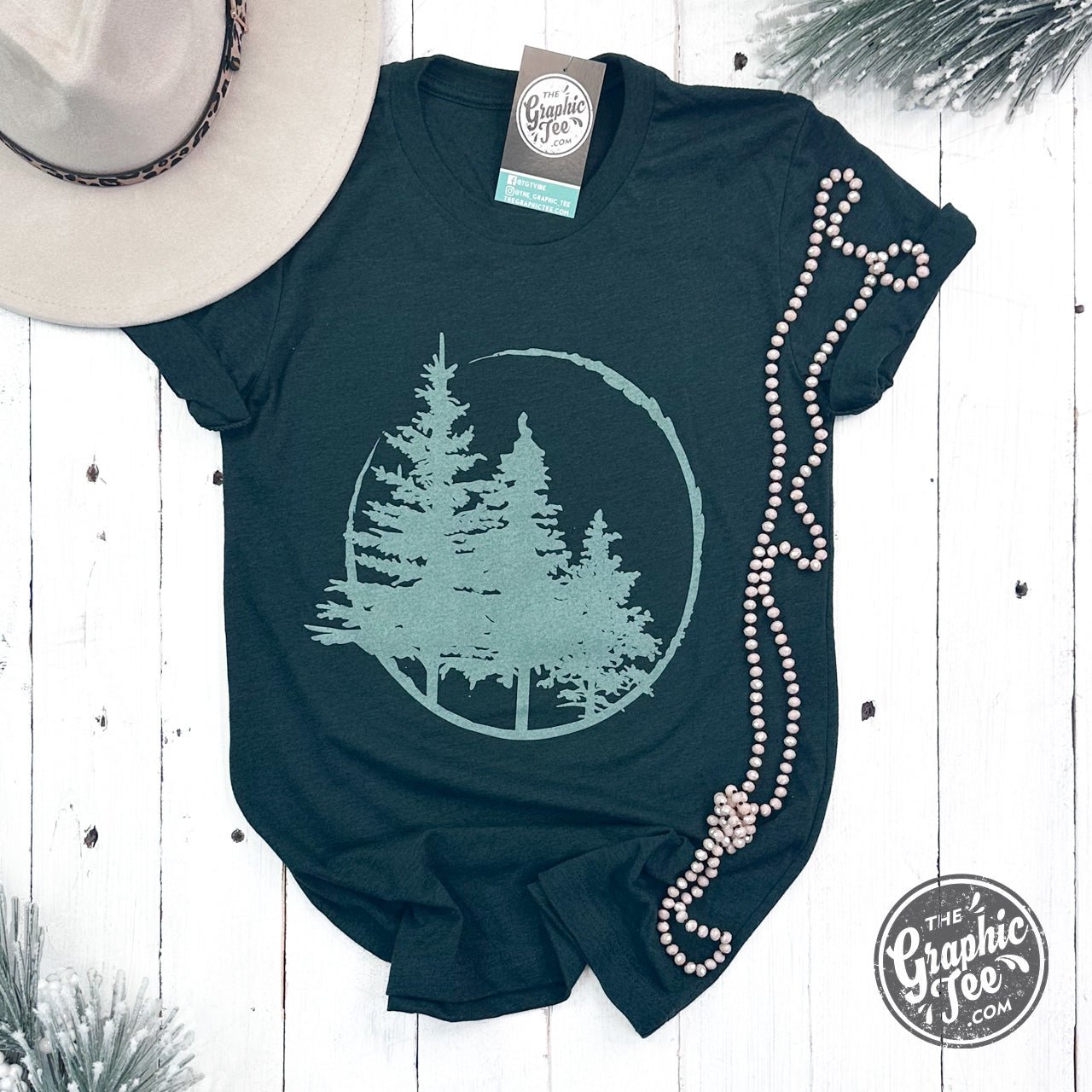 Evergreens Heather Emerald Short Sleeve Tee - Aaria Tees Aaria Tees
